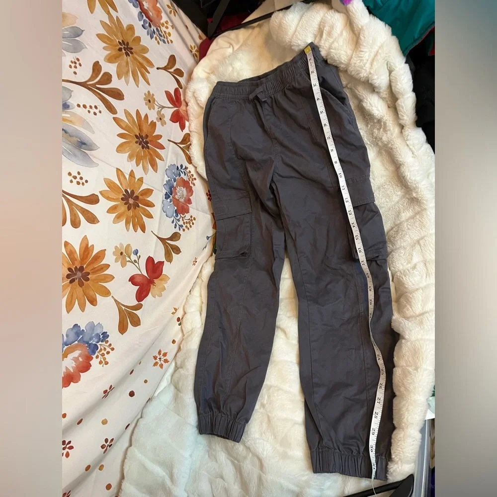 NWT The Childrens Place Tempest Grey Boys Unisex 10 School Cargo Utility Joggers